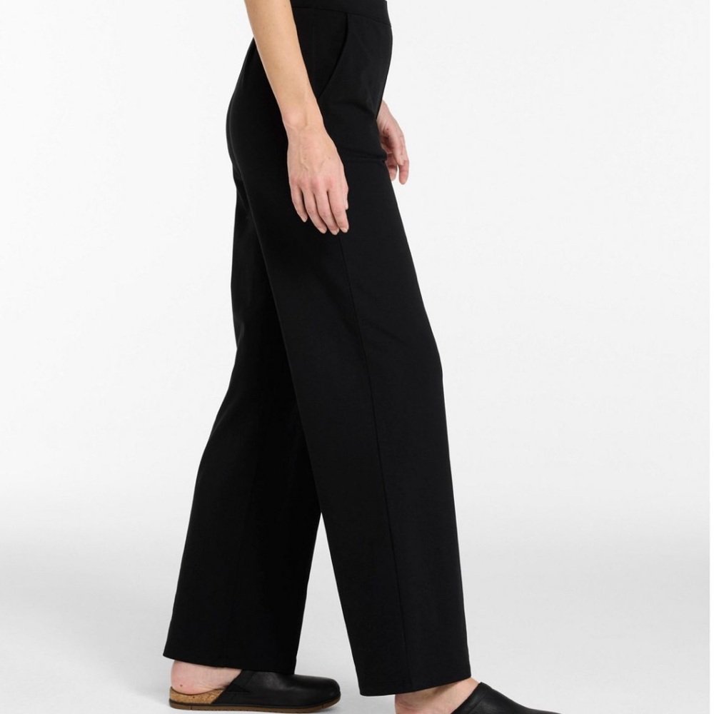 LL Bean Women’s Perfect Pants Straight Leg Black Size 2X Pull On Stretch NWT - Picture 2 of 8